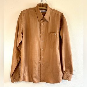 Orange western button up shirt size small. Estilo Latino bull riding wear.